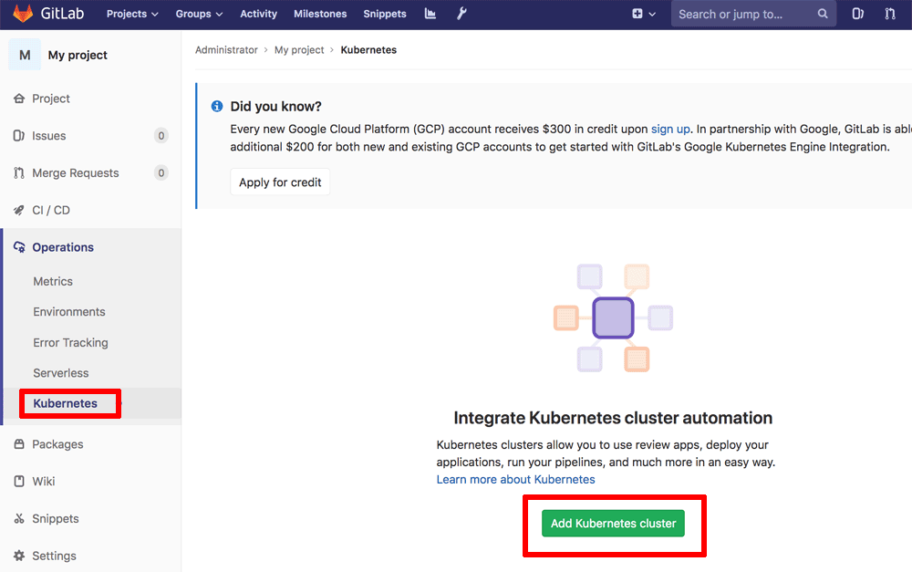 GitLab cluster configuration