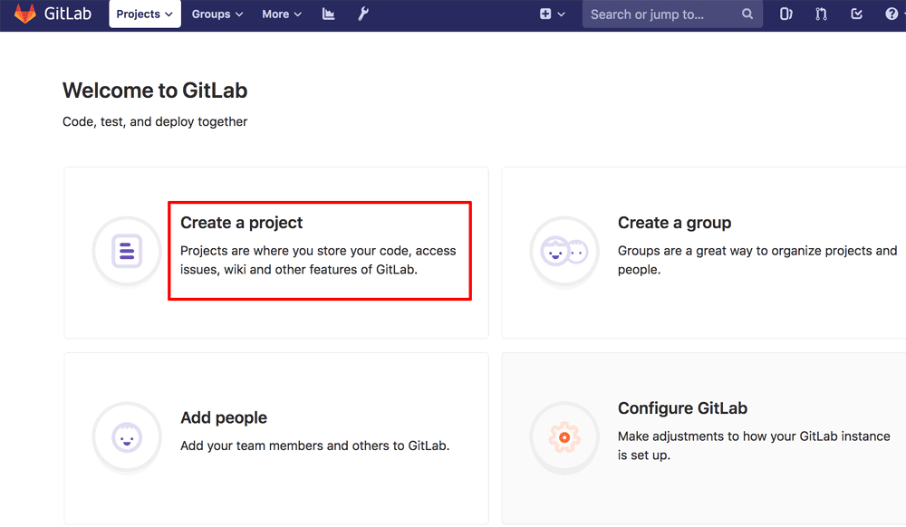 GitLab project creation