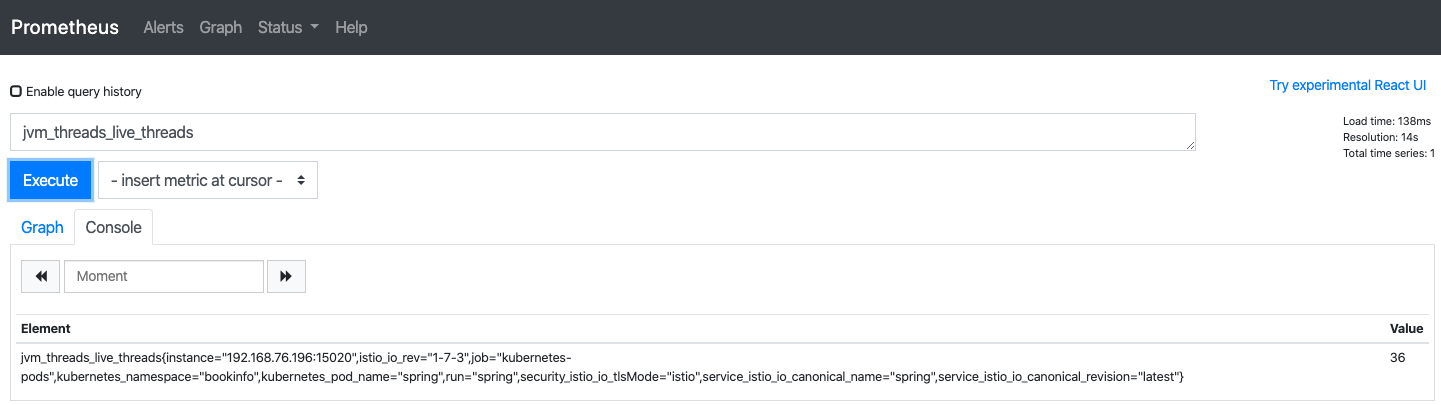 Querying Application-specific metrics